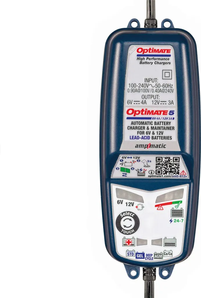 OptiMATE 5 Select TecMate : Chargeur de batterie 6V 12V haute précision