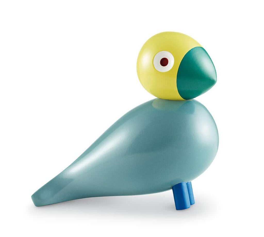 Kay Bojesen Holzfigur Singvogel Sunshine Buche lackiert grün