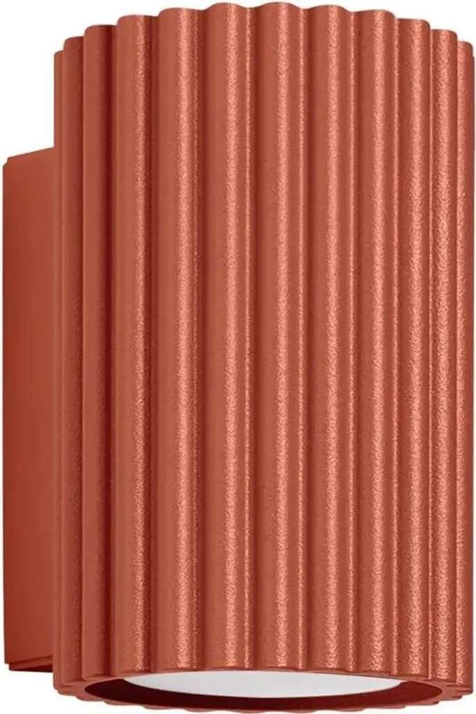 Lampada da parete KARBON 10 rosso ocra 1xGU10 10W alluminio 10x8.5x6.5cm Sollux Lighting