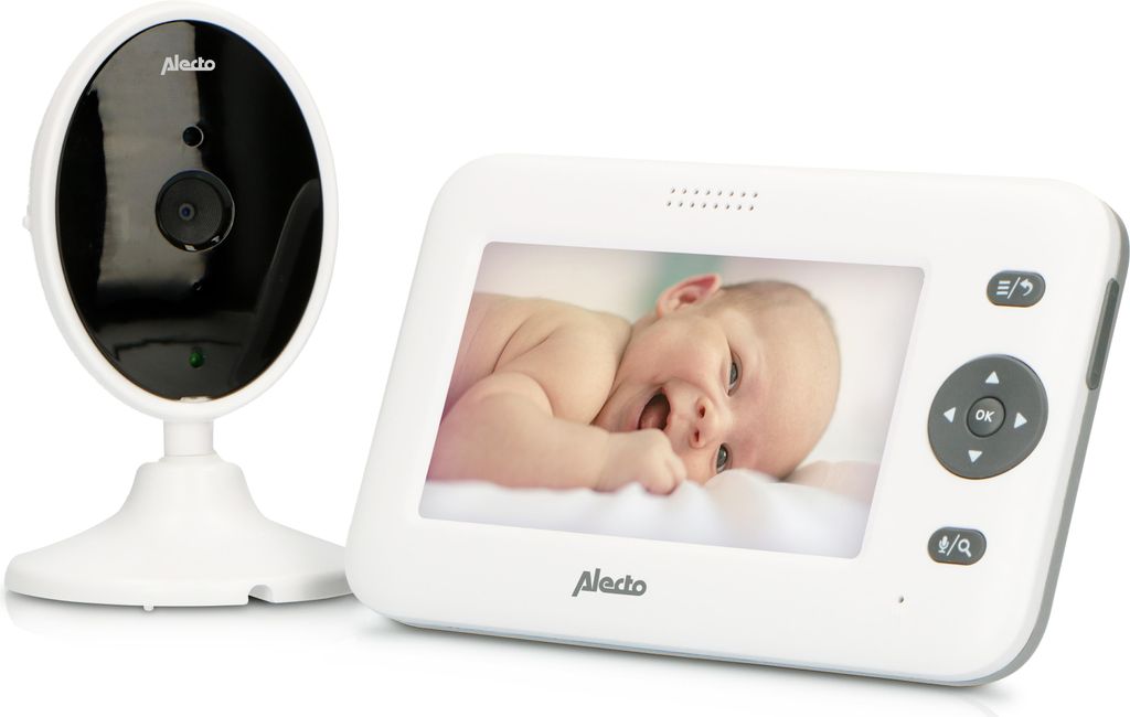 Alecto DVM-140 - Babyphone mit Kamera und 4.3" Farbdisplay, Weiß