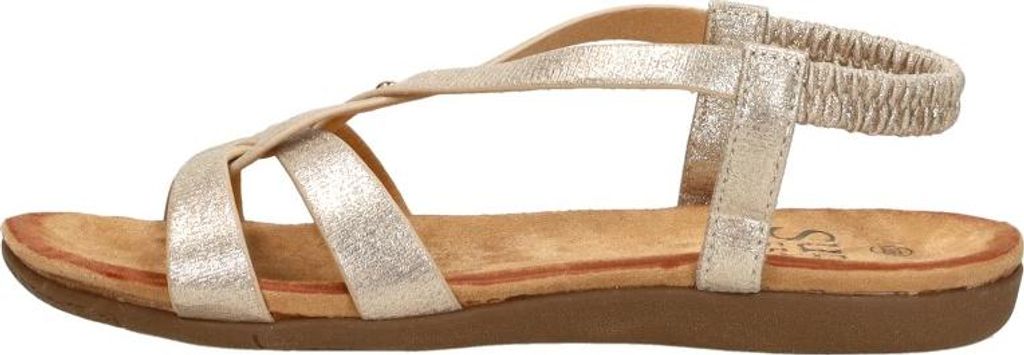 SUB55 Sandalen Plat Sandalen Plat - Goudkleur - Maat 39