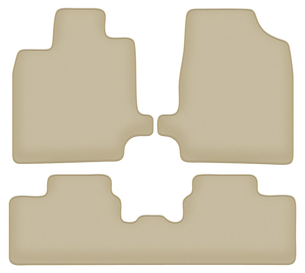 Velours-Fußmatten PREMIUM beige passend für Leapmotor T03 (2023-, Schrägheck 5 Türen) – mit Befestigungen – passgenau