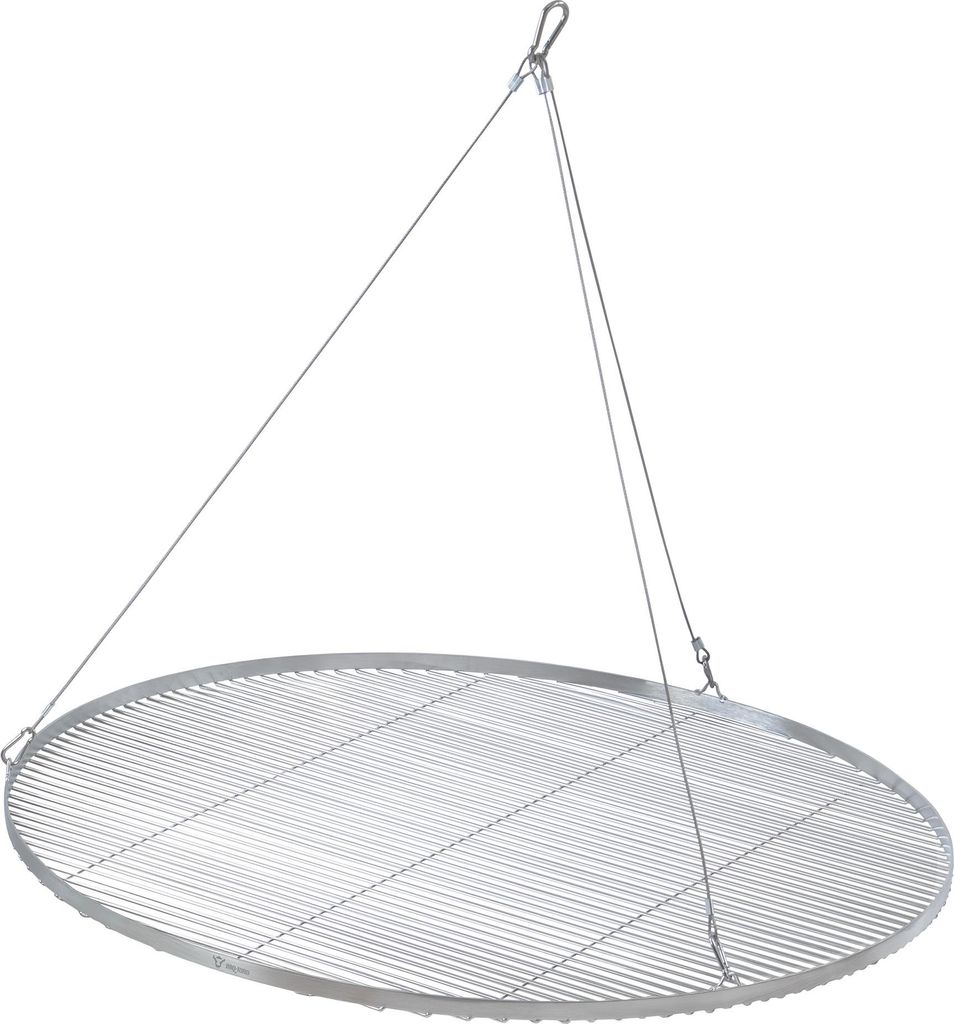 BBQ-Toro Edelstahl Grillrost Rund Ø 100 cm, BBQ Grillgitter mit Seilaufhängung, Hängegrill Rost