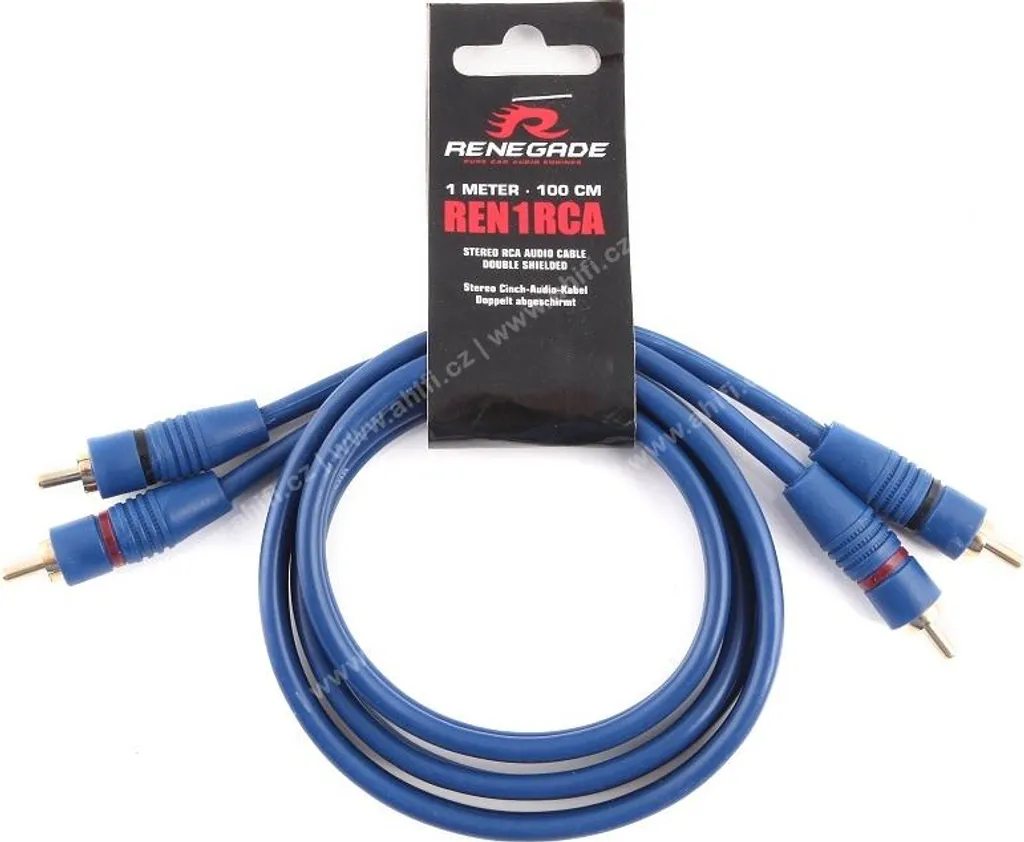 Câble RCA Renegade double blindage 1m avec connecteurs haute qualité - 2