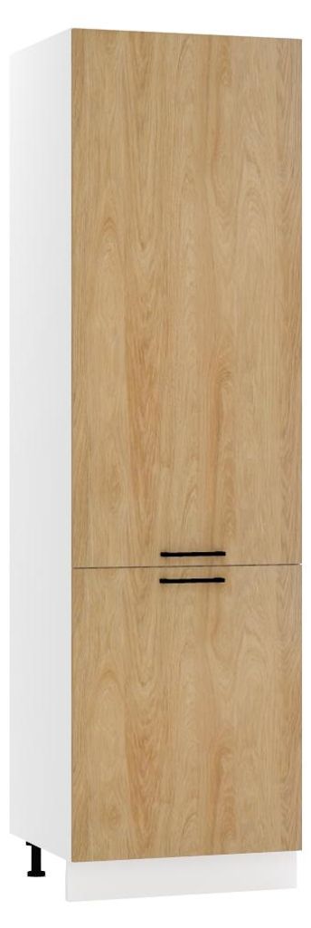 Küche Hochschrank - 60 x 213,3 cm - Hicora-Eiche - Einbauschrank für den Kühlschrank - Höhenverstellbar