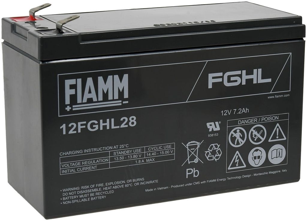 FIAMM Batterie au plomb 12FGHL28 12V 7,2Ah Image du produit 