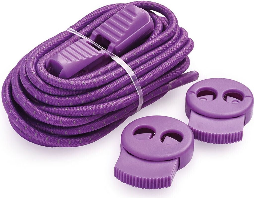 RINGELSPITZ - easy & active laces mit Reflektorfaden - Violett - 130 cm