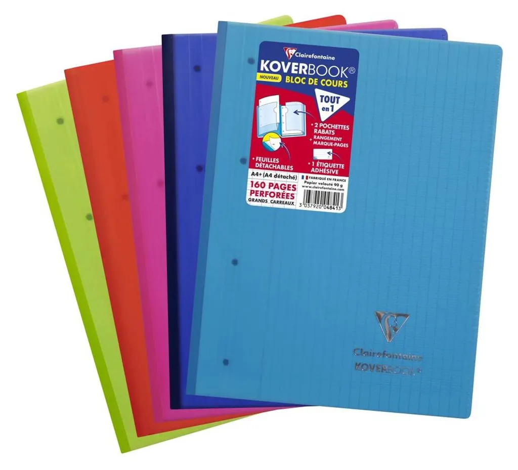 Cahier de notes format A4+ KB 80 pages lignées avec couverture effet lin