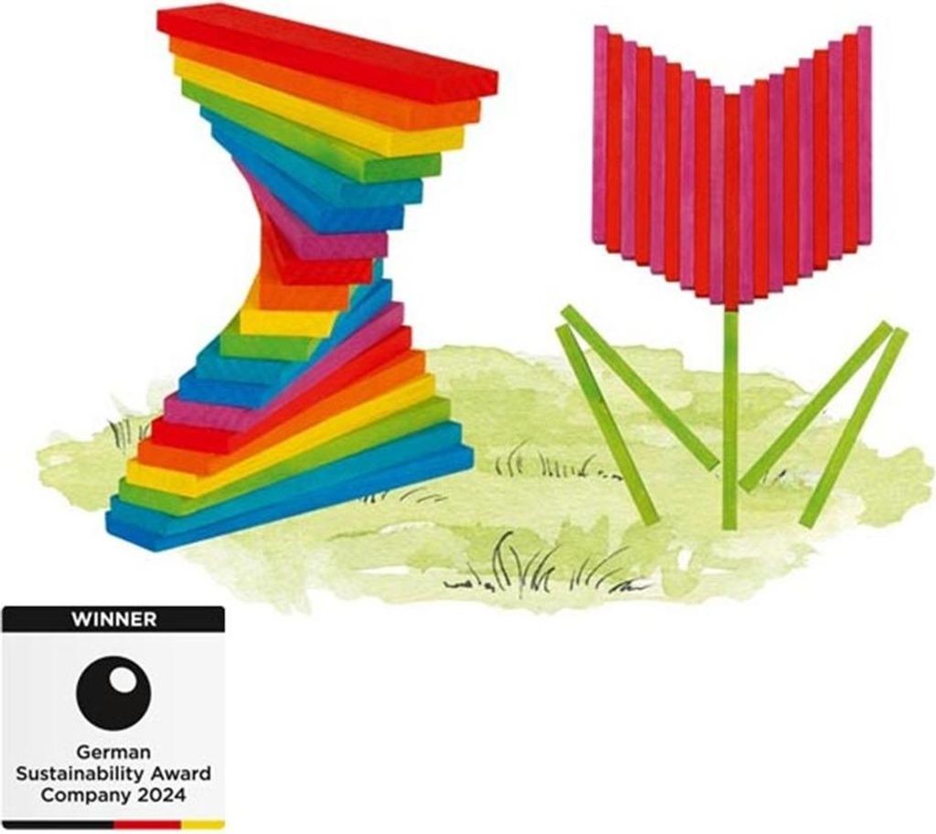 Goki blocchi da costruzione colorati scatola giocattolo Immagine del prodotto 