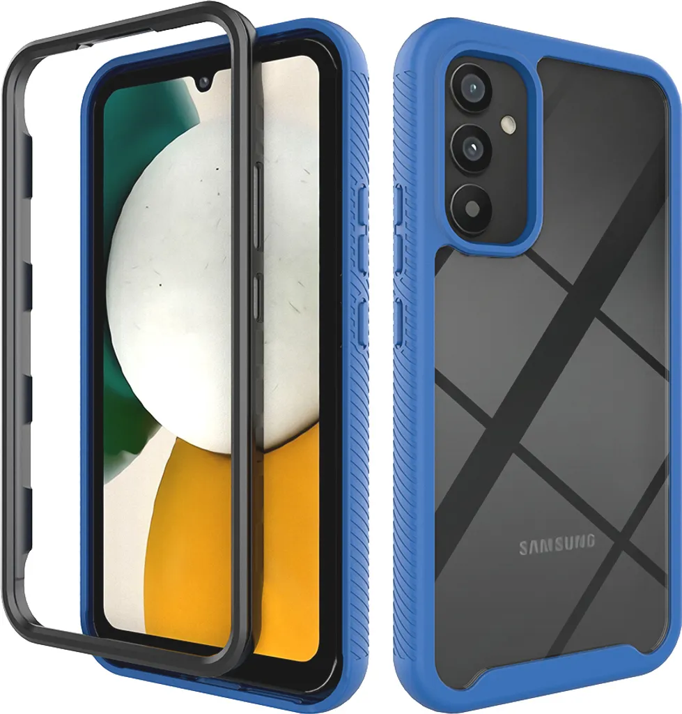 Cover Robusta Galaxy A34 5G Blu Scuro - Custodia a Prova di Bambino
