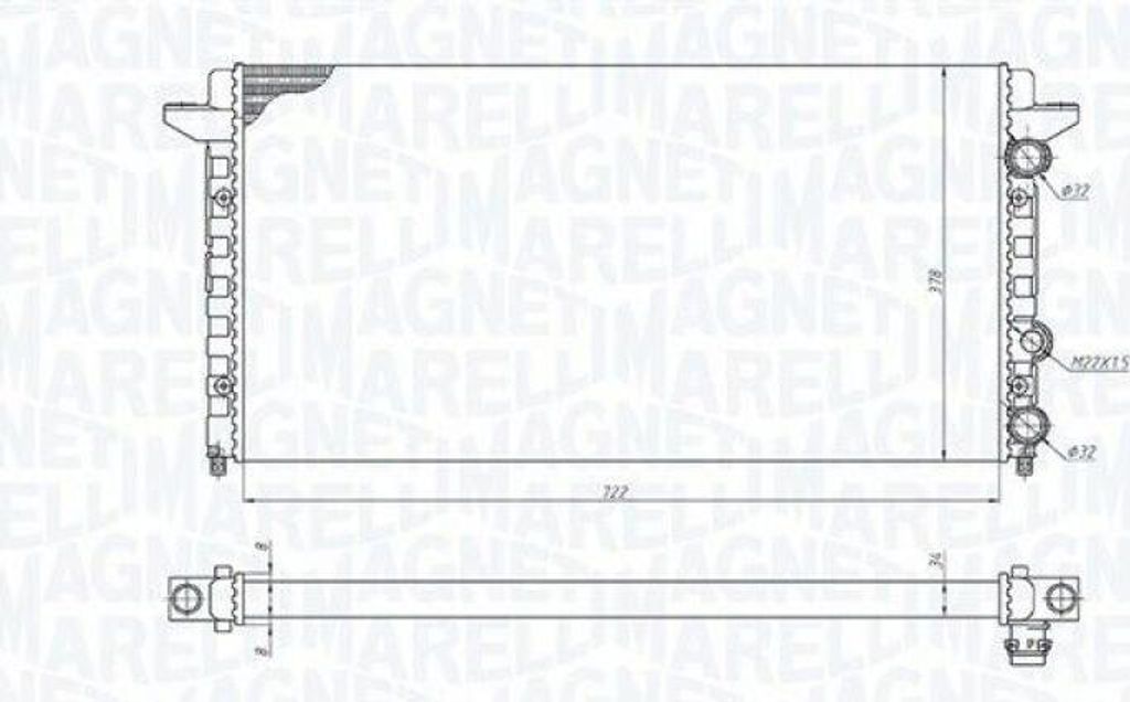 MAGNETI MARELLI Kühler, Motorkühlung 350213189200