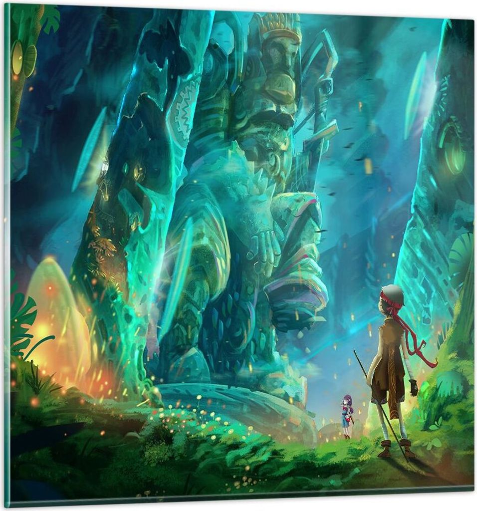 Bilder auf glas - Alt höhle geheimnis spaß - 70x70cm - Glasbilder - Wandbilder - Kunstdruck - zum Aufhängen bereit - Wanddekoration aus Glas - G...