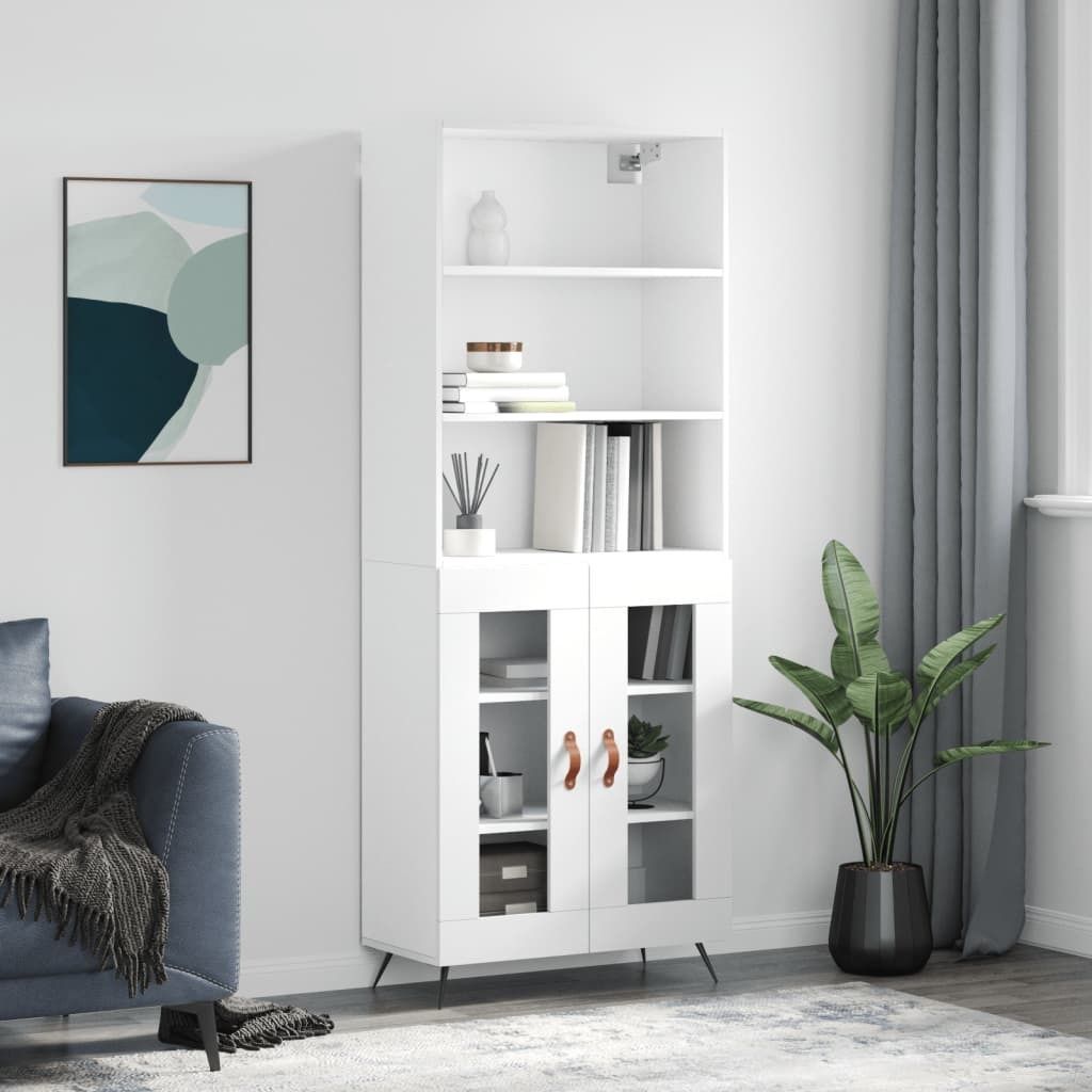 Maison Exclusive - Highboard Weiß 69,5x34x180 cm Holzwerkstoff