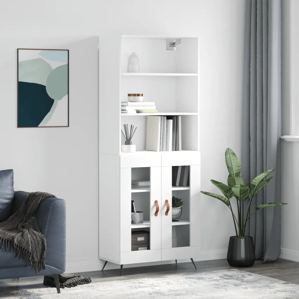 VidaXL Credenza Bianca 180cm: Mobile Dispensa Alta per Soggiorno e Cucina