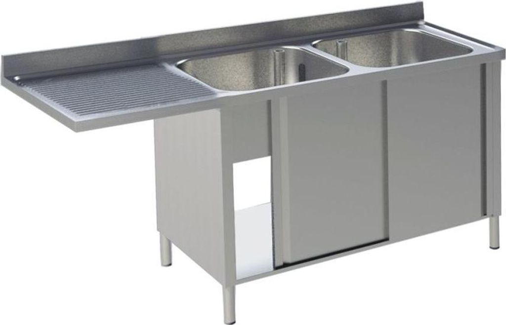 KBS Spülcenter 1600x700x850 mm 2 Becken rechts mit Produktbild 