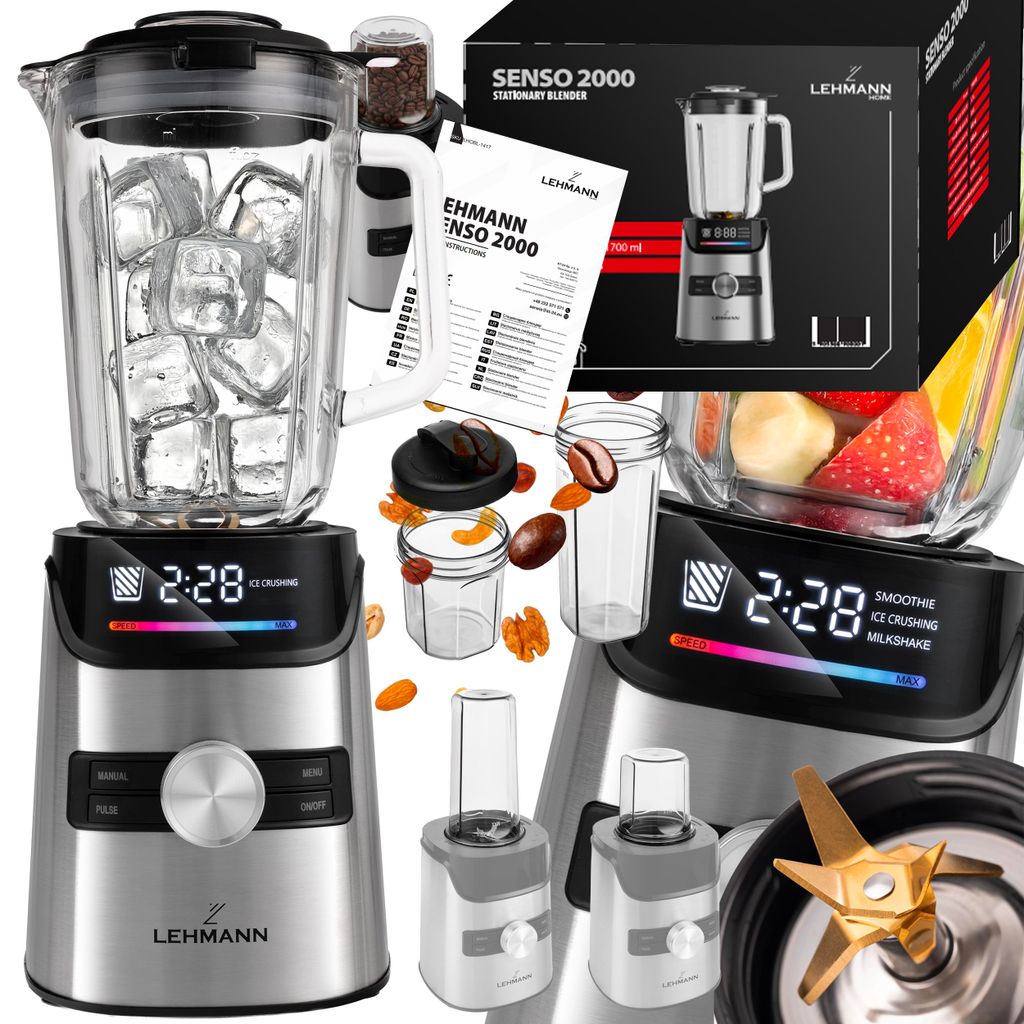 Mocny Blender Kielichowy Lehmann Senso 2000W Szklany 1,7L | Zdjęcie produktu 