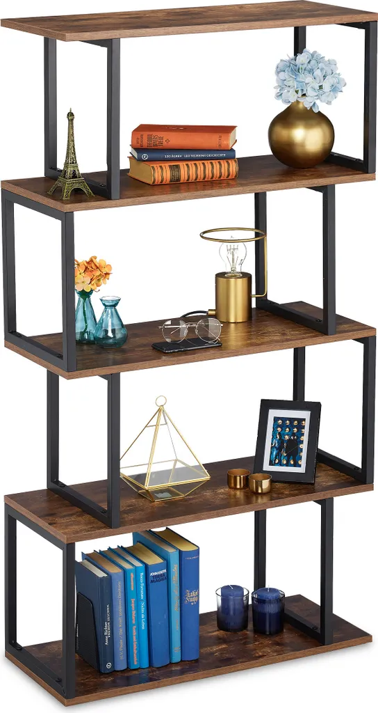 Petite Étagère à Livres Gain de Place Style Industriel pour Appartement