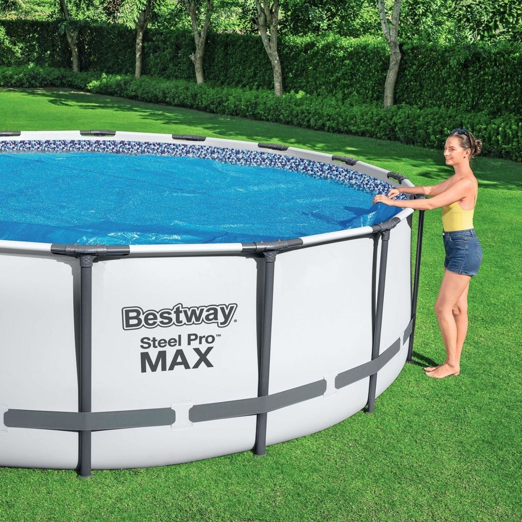 Bestway® PE-Solarabdeckplane Ø 356 cm, blau, rund Produktbild 12