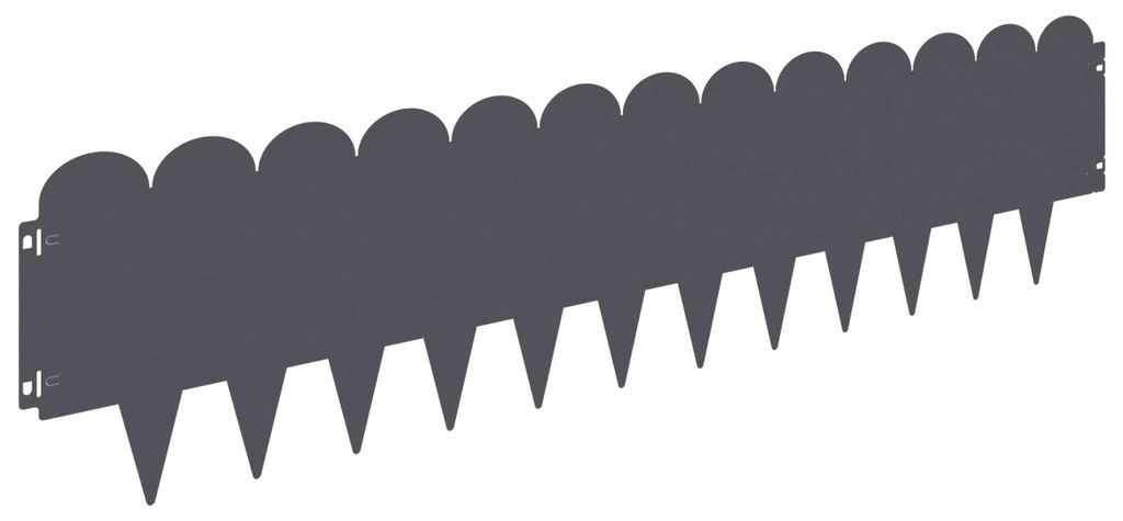 vidaXL Bordure de jardin, 30 pièces, 103 x 25 cm, acier, Image du produit 