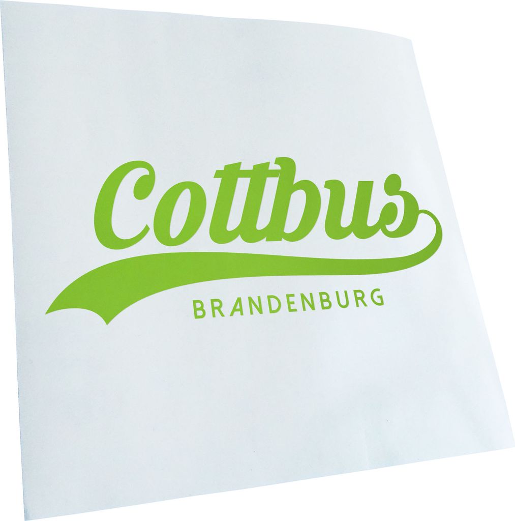 Kiwistar - Autoaufkleber - Cottbus Brandenburg - Lichtblau - 20x8cm - Aufkleber für Auto, Laptop, Fahrrad, LKW, Motorrad mehrfarbig JDM Decal Racing