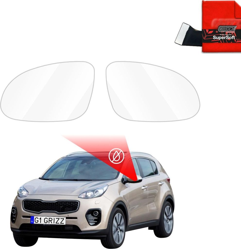 Regenschutzfolie Grizz Protector für Außenspiegel - Kia Sportage 4 (2018-2021)