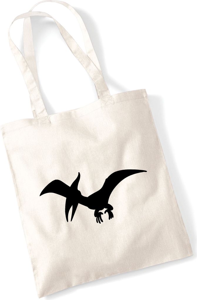 Huuraa Jutebeutel Pteranodon Dinosaurier 10 Liter Natural Baumwolle Tasche Geschenkidee