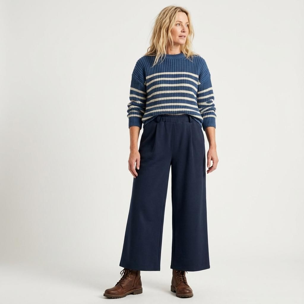 Freizeithose OriginalYou Damen Culotte Softsilk-Jersey bequeme Stoffhose 40-44