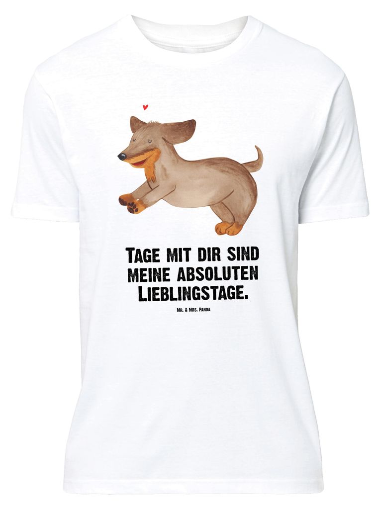 Mr. & Mrs. Panda Größe XL T-Shirt Hund Dackel - Weiß - Geschenk, Braun, Sprüche, mit Spruch, Herz, Shirt, Tshirt