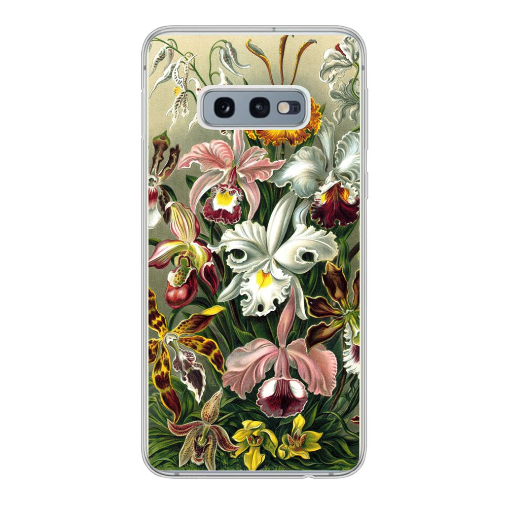 MuchoWow Handyhülle Schutzhülle Hülle für Samsung Galaxy S10e Orchidee - Haeckel - Kunst Silikon Softcase Handy Hülle - Handy
