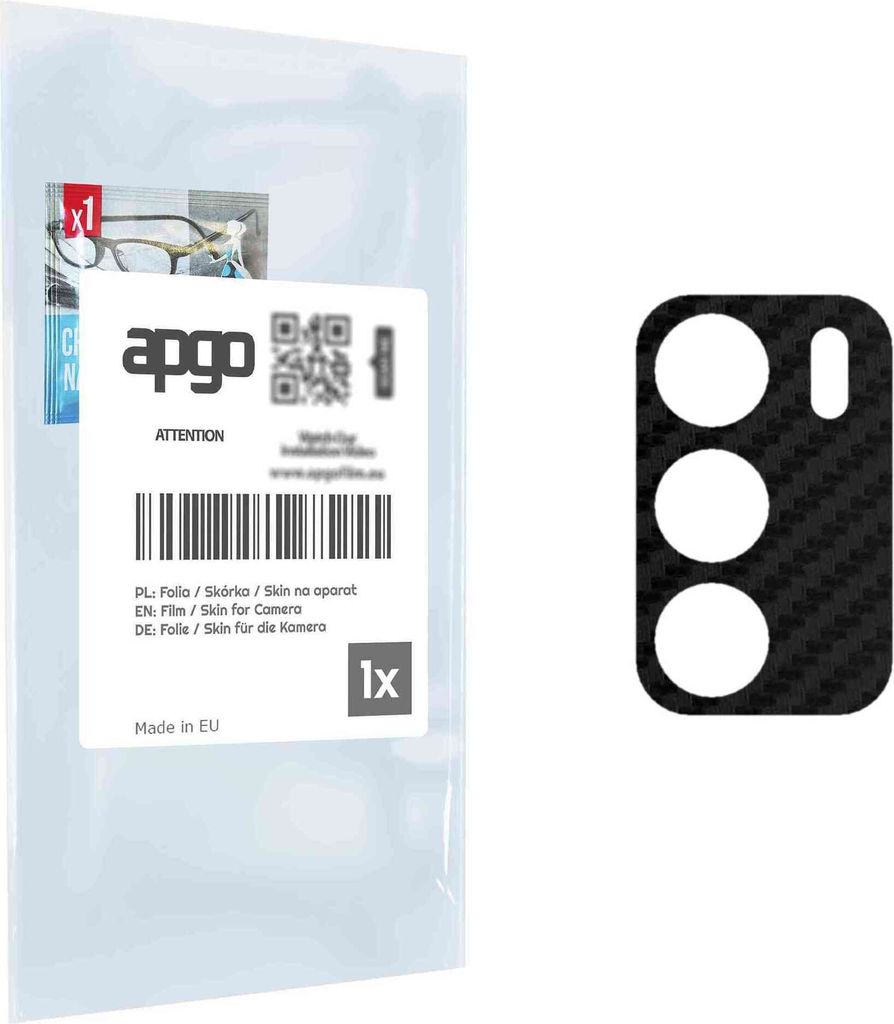 apgo Objektivschutz-Folie, Kameraschutz kompatibel mit ZTE Blade V40, Carbon-Imitation, Rückseite Schutzfolie für Kamera-Insel, Hinten Folie, kra...