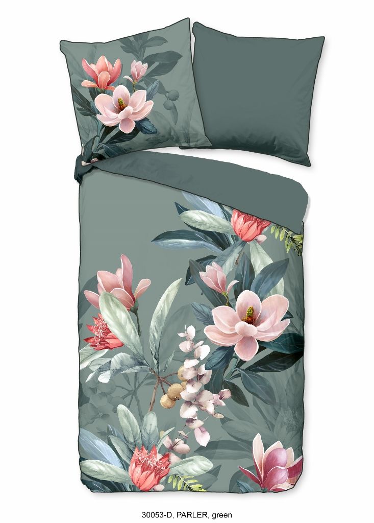 Descanso Bettwäsche mit einer biese und Blumen - 135x200 cm Produktbild 