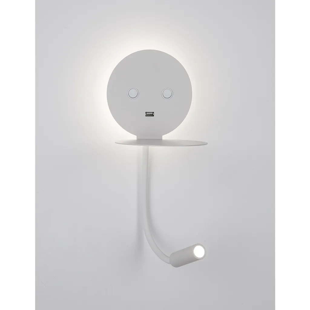 Lampe Murale LED Eclip avec Prise USB et Éclairage Douceur pour Lecture - 8