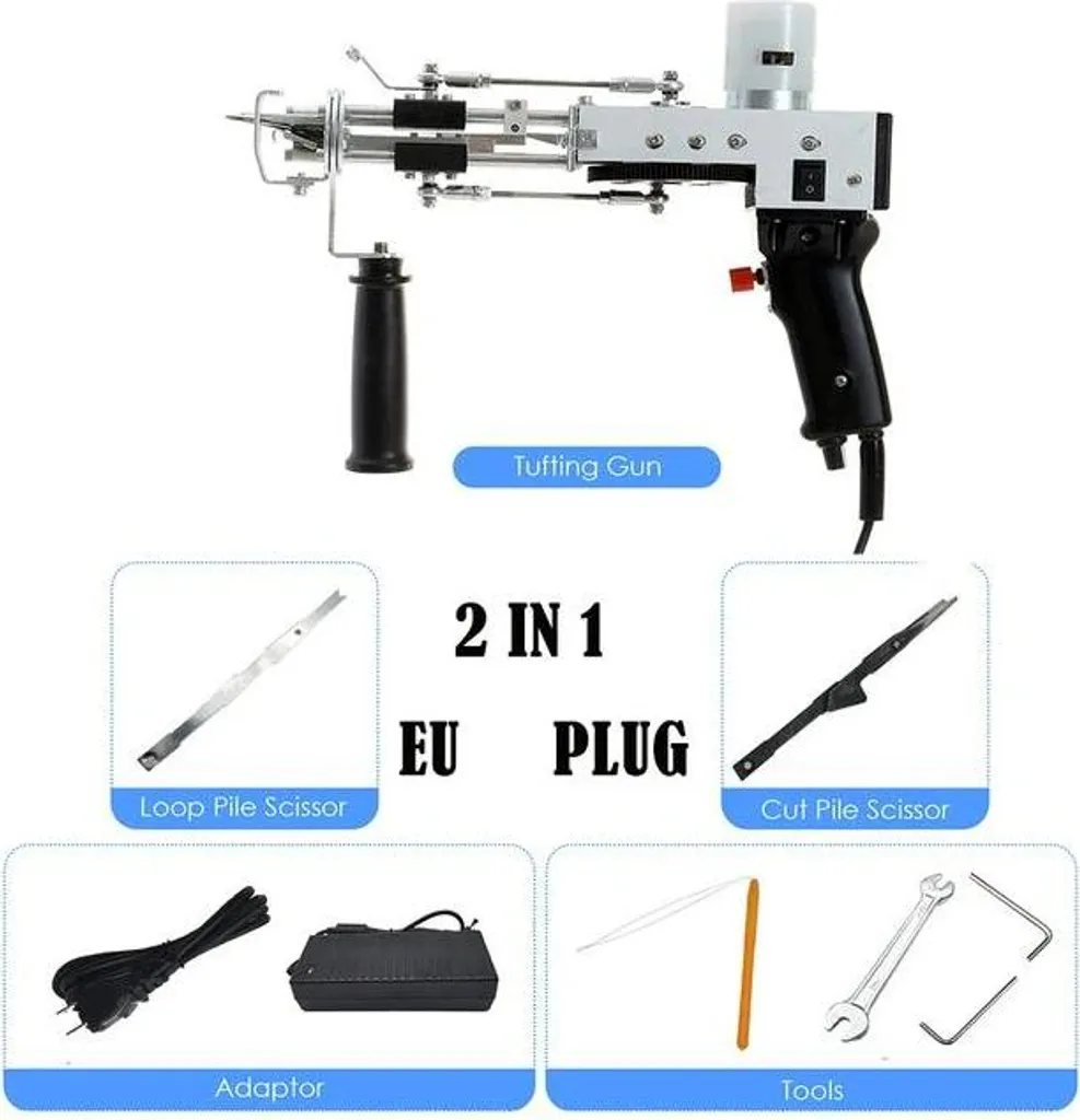 Machine à fabriquer des tapis personnalisés, tuftage pro 2 en 1 rapide - 2