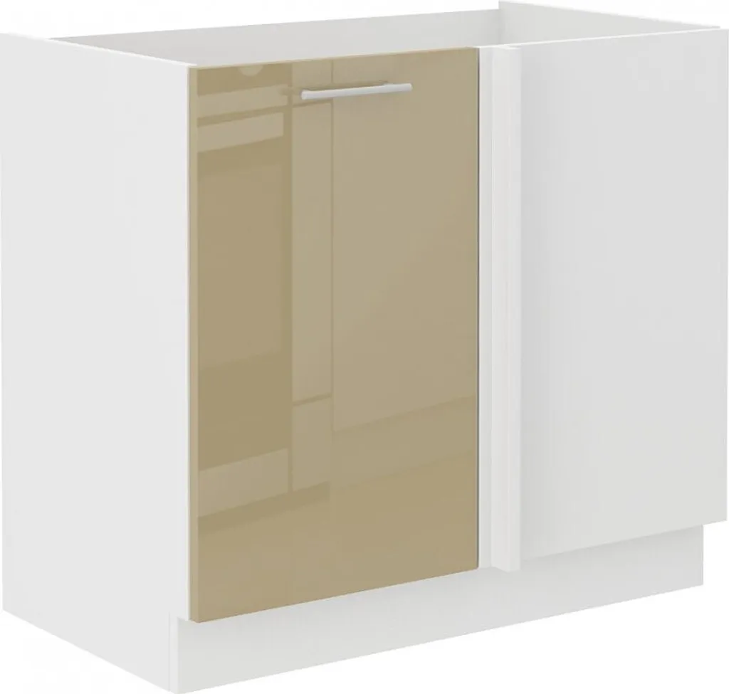 Armadietto Angolare LAJLA 105cm Cappuccino e Bianco | Mobili Online