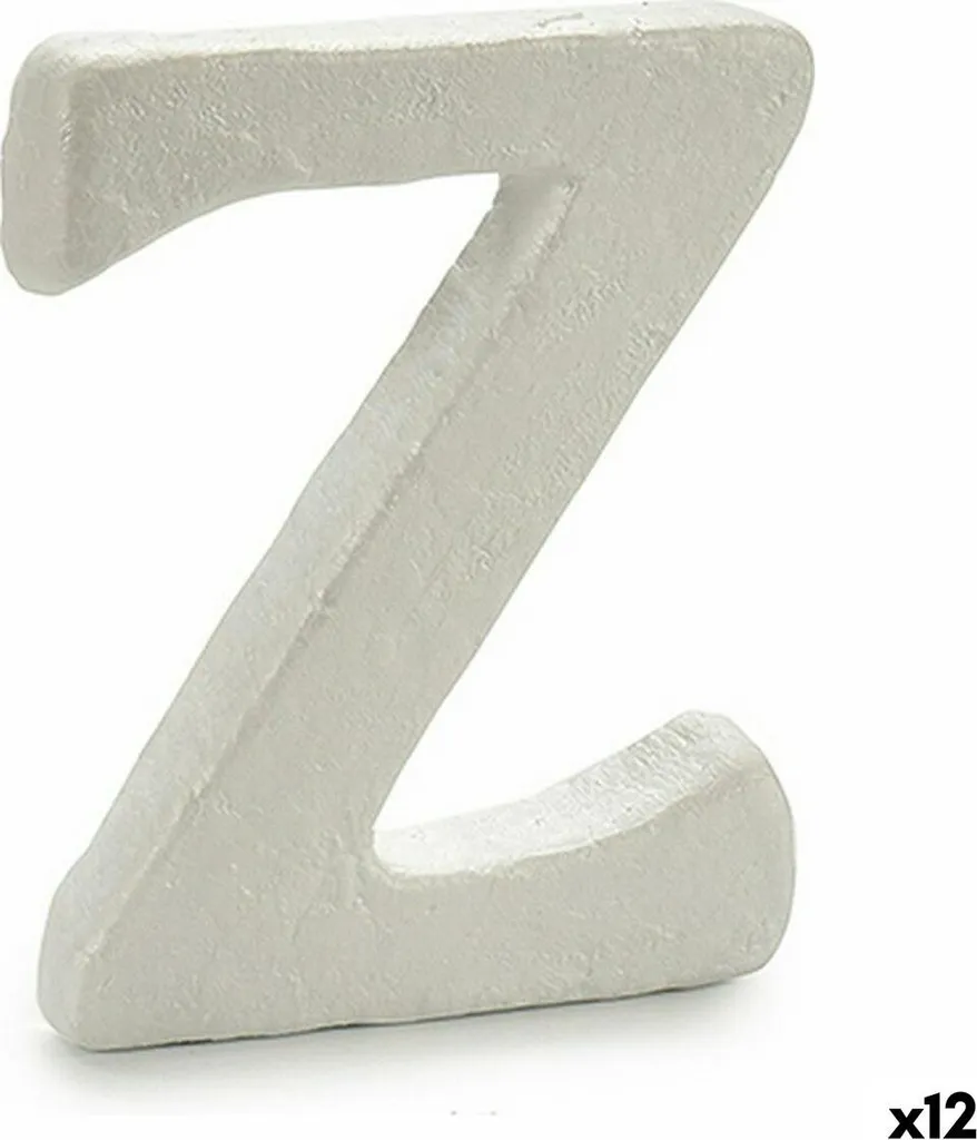 Lettres alphabet Z en polystyrène blanc 15cm Pincello lot de 12 pièces