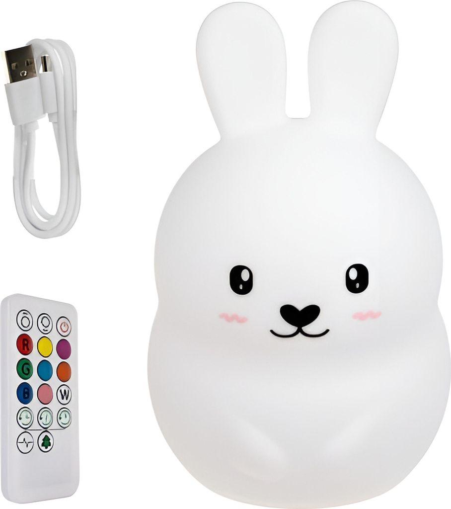 Lampka nocna RGB z pilotem - królik Zdjęcie produktu 