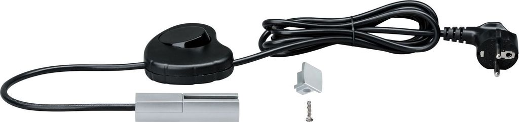 Paulmann URail System Light & Easy Einspeisung mit Kabel Silber 230V Chrom matt