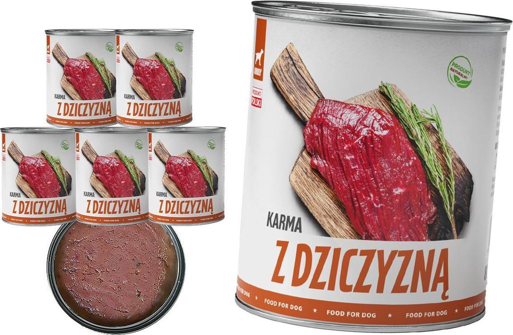 Tuftuf | Mokré krmivo pre psov – 6 × 800 g – divina – 77 % Obrázok produktu 