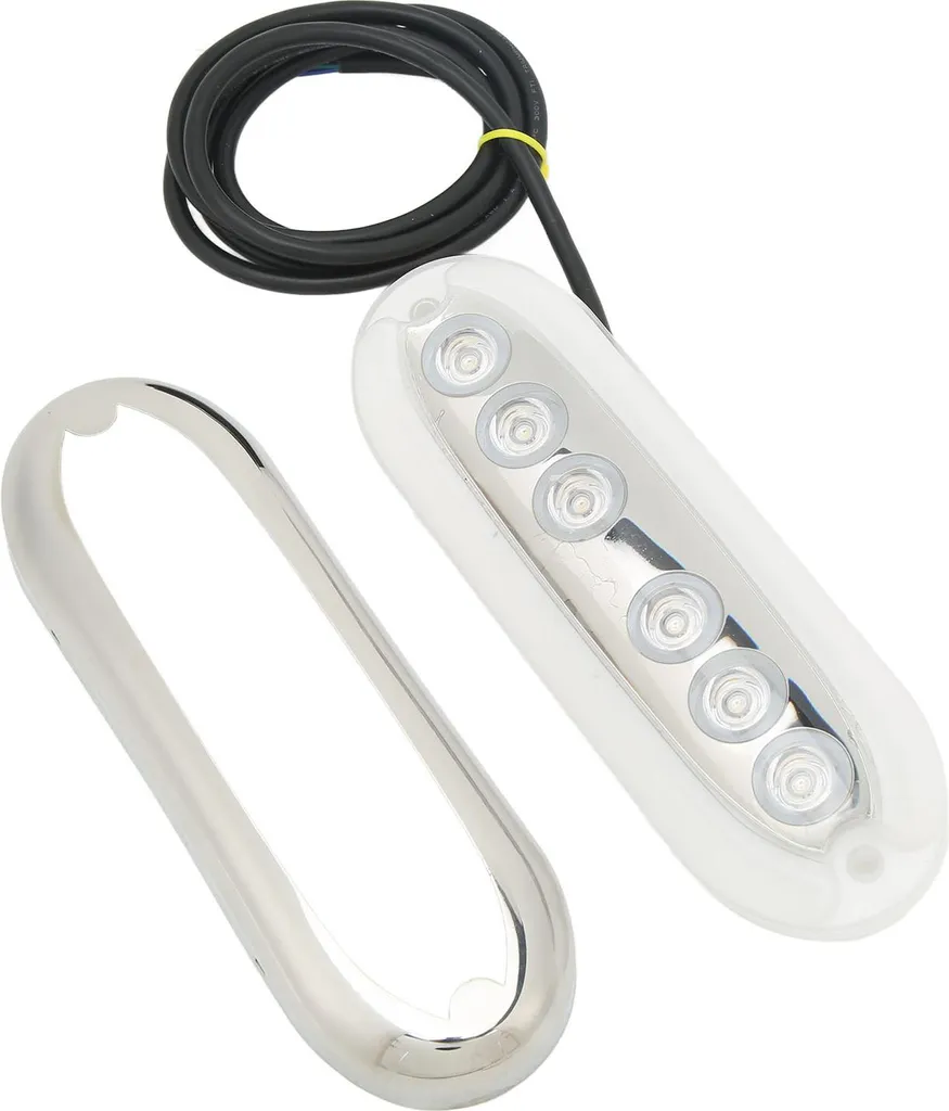 Kit Luce Subacquea LED 12V/24V IP68: Montaggio Facile per Barche