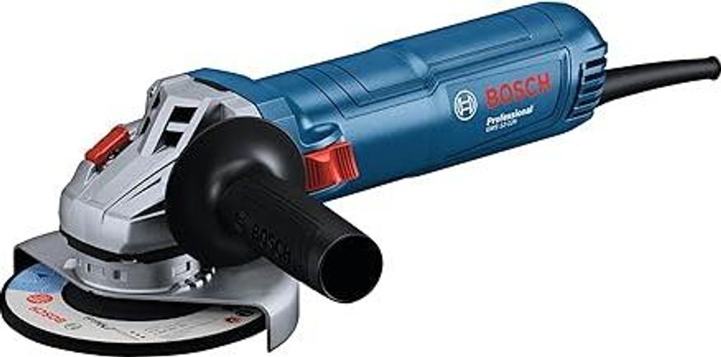 Bosch Professional Winkelschleifer GWS 12-125 (Scheiben-Ø: 125mm, Leistung 1200 W, Wiederanlaufschutz, inkl. Schutzhaube, Spannmutter, Standard-Zu...