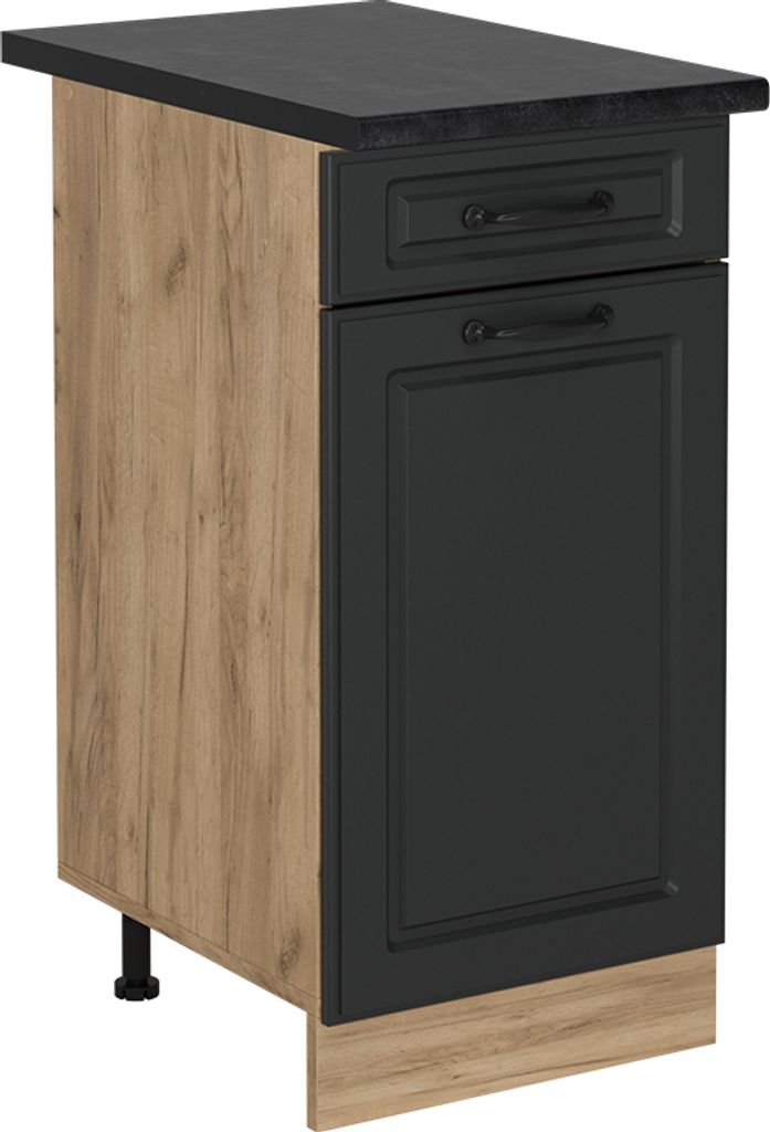 Küchenunterschrank Vicco R-Line Anthrazit Landhaus 40 cm , AP Anthrazit, Model 54022