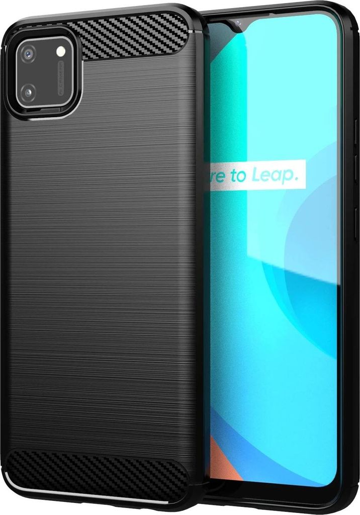 Carbon Shield TPU Hülle für Realme C11 - Schwarz KP29569 Produktbild 