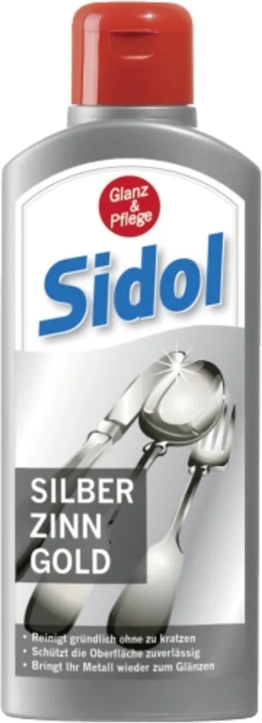 Sidol Nettoyant Métaux pour Argent Or et Étain - Entretien Flacon 250ml