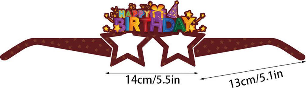 6 Stück Happy Birthday Brillengestell Babyparty Kinder Jungen Mädchen Geburtstag Party Dekoration Papier Brillen Brillen Foto Requisite Partyzube...