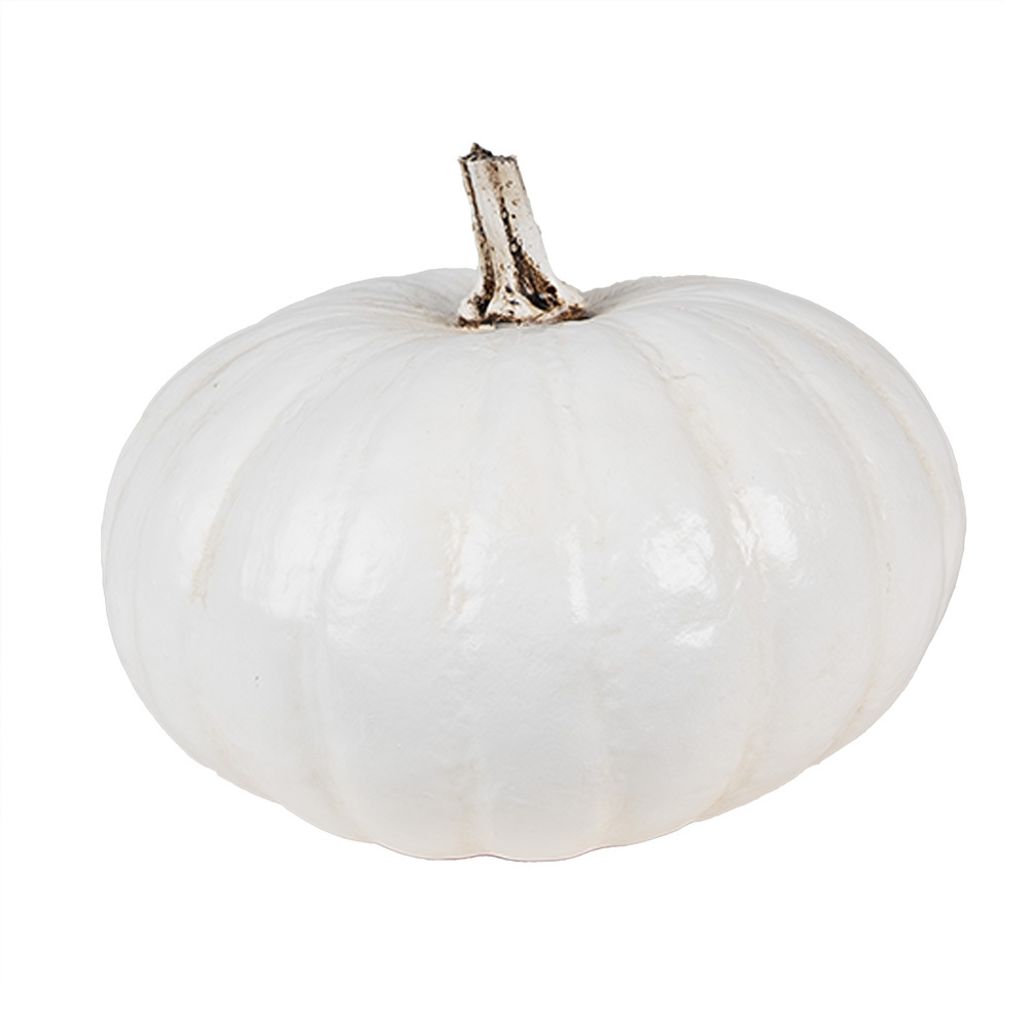 Clayre & Eef Décoration Citrouille Ø 17x13 cm Blanc Image du produit 