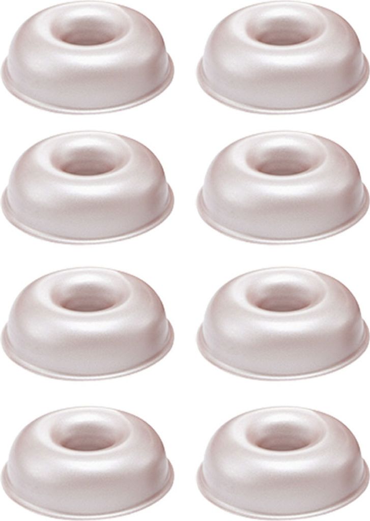 CANDeal 8er Set 3 Zoll Antihaft Donut Pfanne Kuchen Form, Mini Größe Donut Pfannen zum Backen, Non Stick Runde Kuchen Pfanne