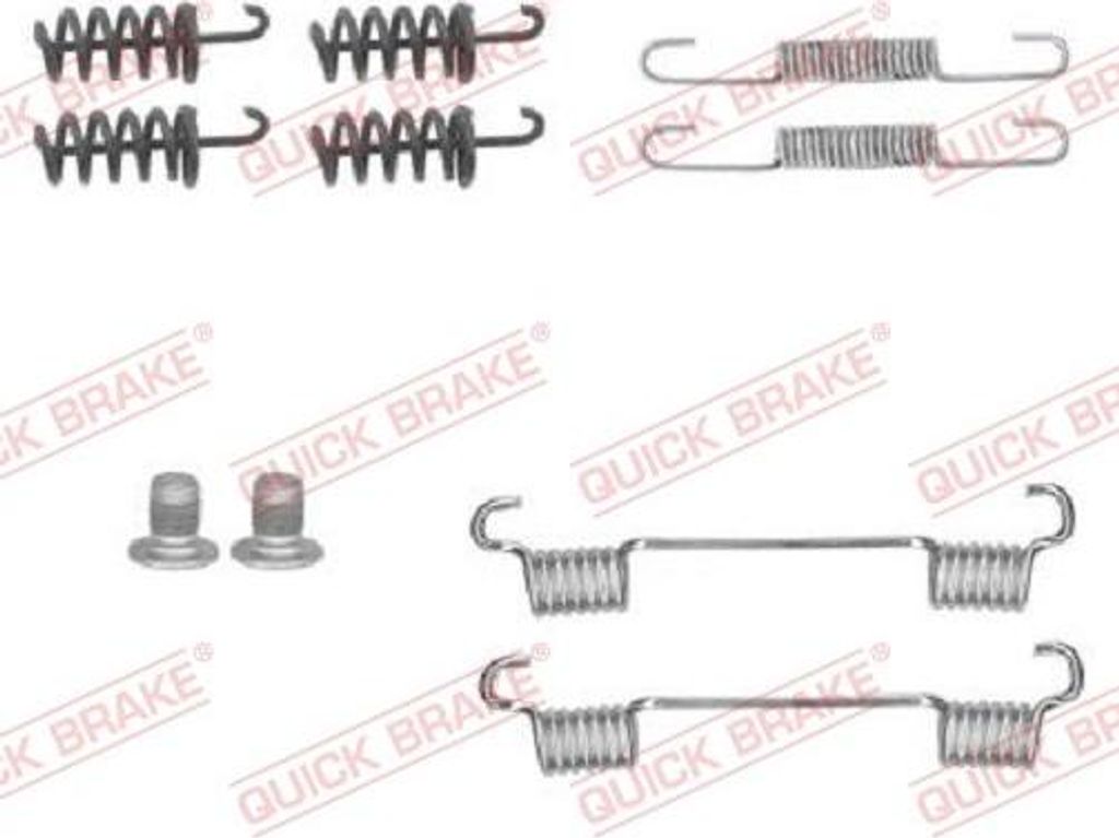 QUICK BRAKE 105-0874 Zubehörsatz, Feststellbremsbacken OE kompatibel mit Crossfire, C-Klasse, Citan, CLC-Klasse, CLK, CLS, E-Klasse, V-Klasse, Vi...