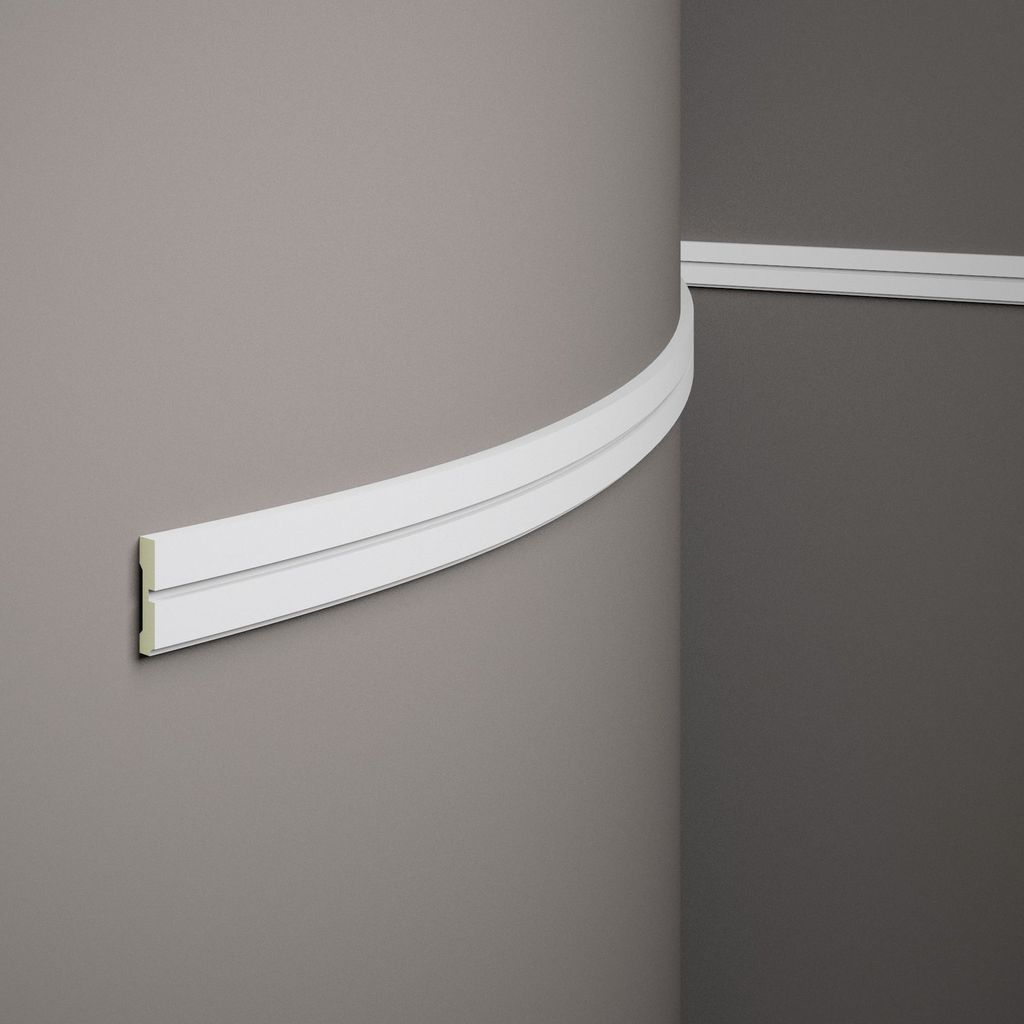 Mardom flexible Wandleiste MDD414F Profoam 11 x 51 x 2000 mm Weiß Zierleiste biegsam