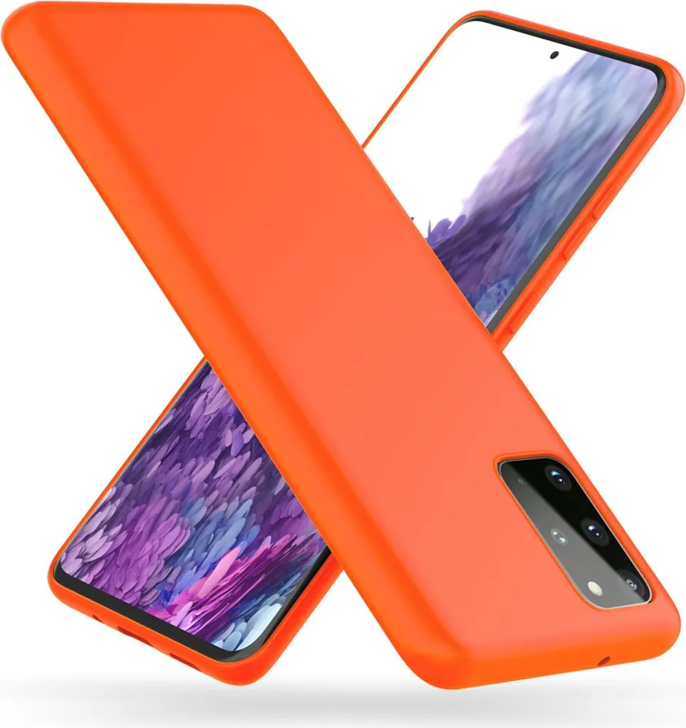 NALIA Neon Custodia per cellulare per Samsung Galaxy S20 Plus, Custodia in silicone Copertura per telefono arancione