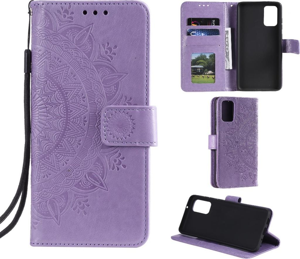 Hülle für Samsung Galaxy S20 Handyhülle Flip Case Schutzhülle Cover Mandala Lila